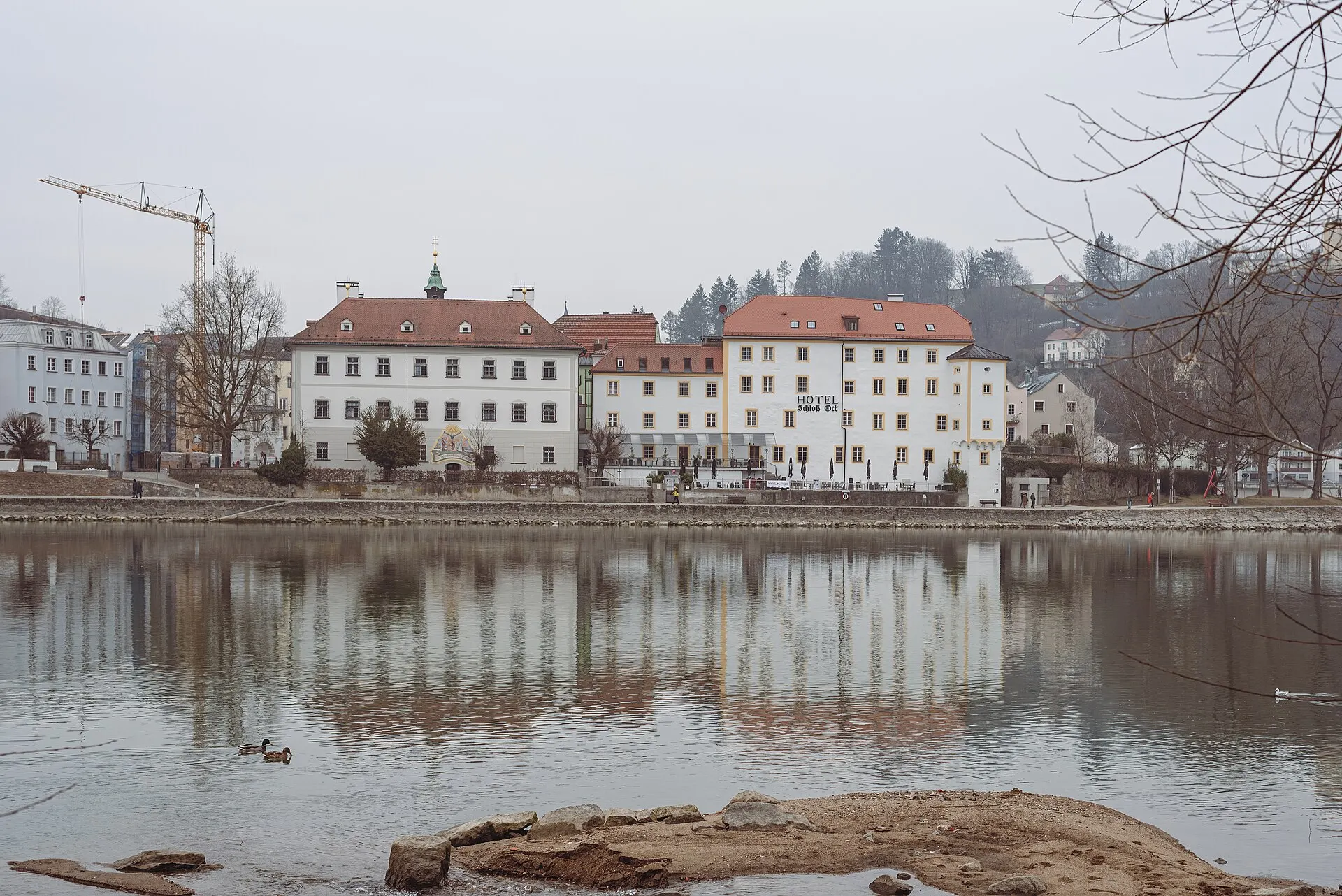 Historisches Schloss Ort an der Ortspitze in Passau